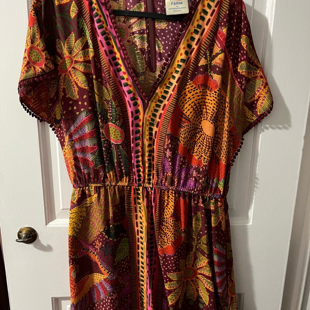Farm Rio Floral V Neck Dress